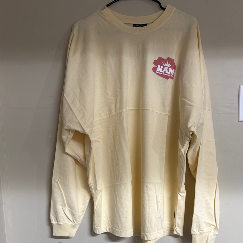 Cream and Red Cuffed Sleeve Boxy Sweatshirt